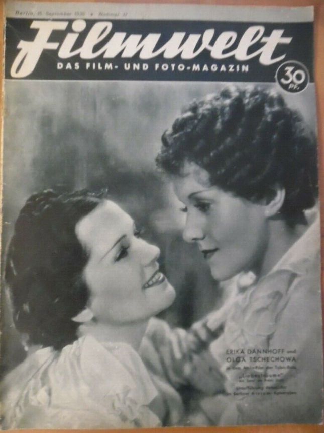 FILMWELT magazine side cover Issue 37 15 September 1935