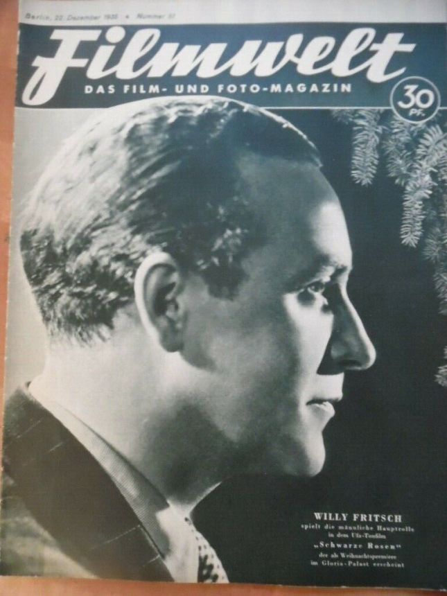 FILMWELT magazine side cover Issue 51 22 December 1935