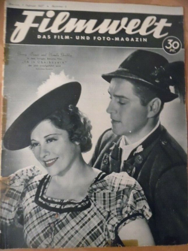 FILMWELT magazine side cover Issue 06 7 February 1937