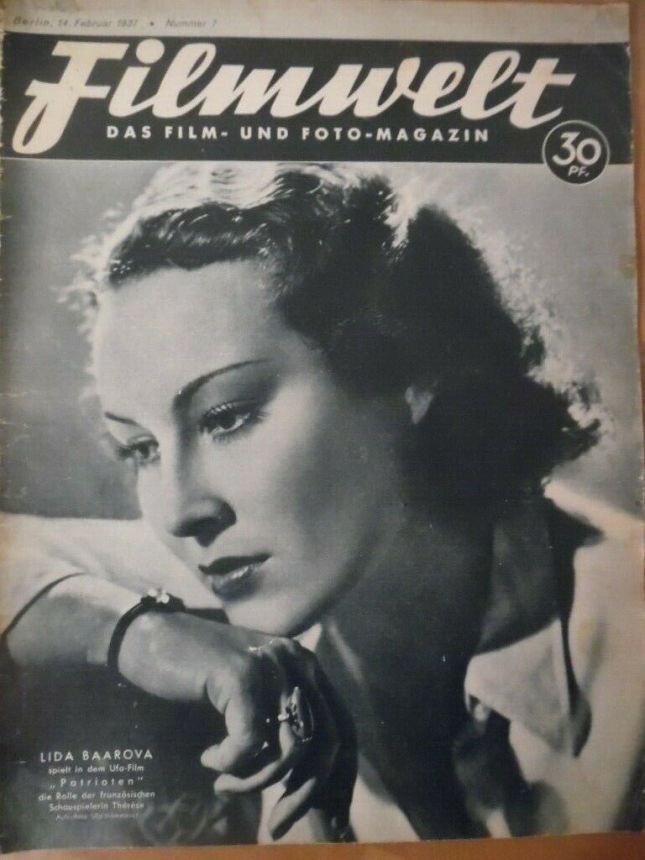 FILMWELT magazine side cover Issue 07 14 February 1937