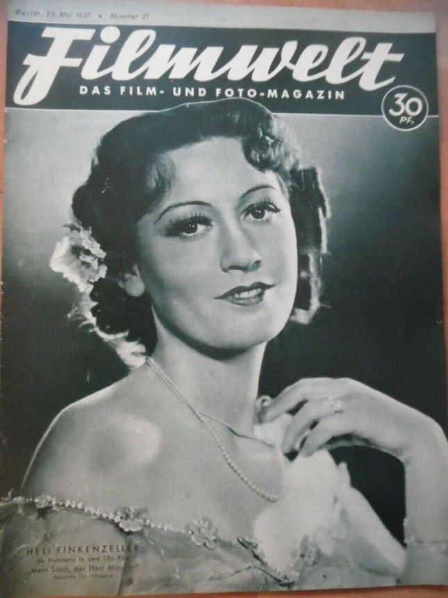 FILMWELT magazine side cover Issue 21 23 May 1937