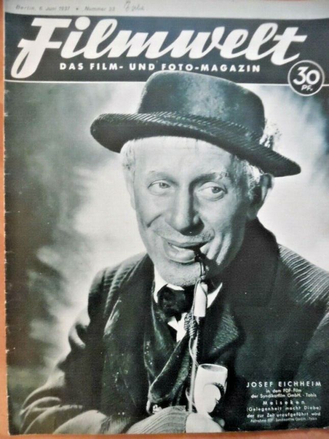 FILMWELT magazine side cover Issue 23 6 June 1937