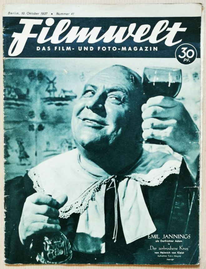 FILMWELT magazine side cover Issue 41 10 October 1937