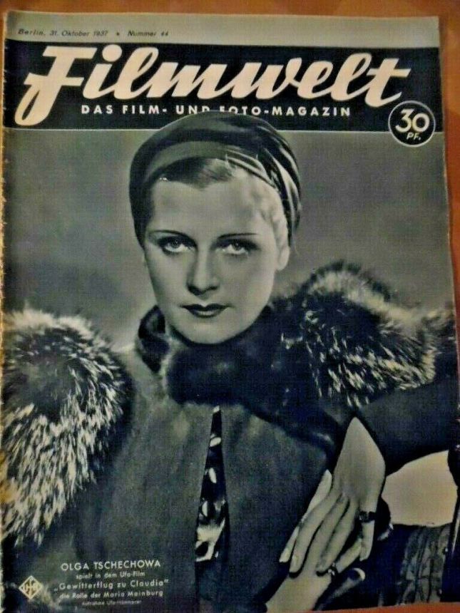 FILMWELT magazine side cover Issue 44 31 October 1937