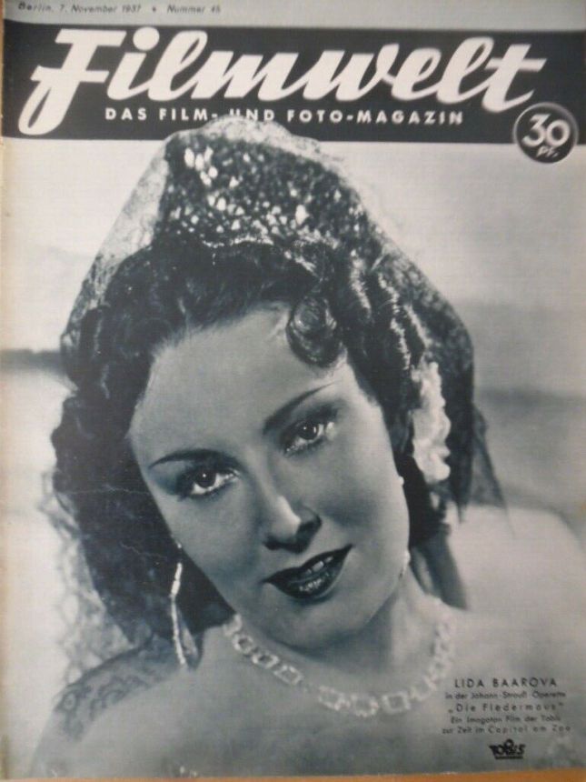 FILMWELT magazine side cover Issue 45 7 November 1937