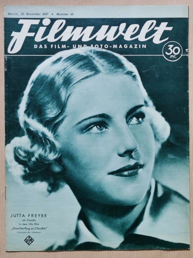 FILMWELT magazine side cover Issue 48 28 November 1937