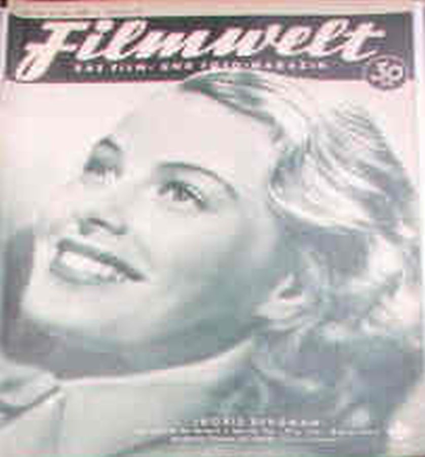 FILMWELT magazine side cover Issue 20 13 May 1938