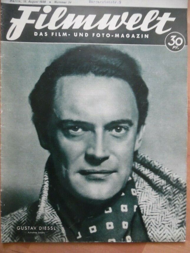 FILMWELT magazine side cover Issue 34 19 August 1938