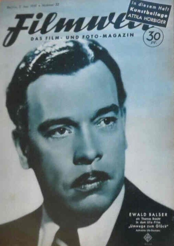 FILMWELT magazine side cover Issue 22 2 June 1939