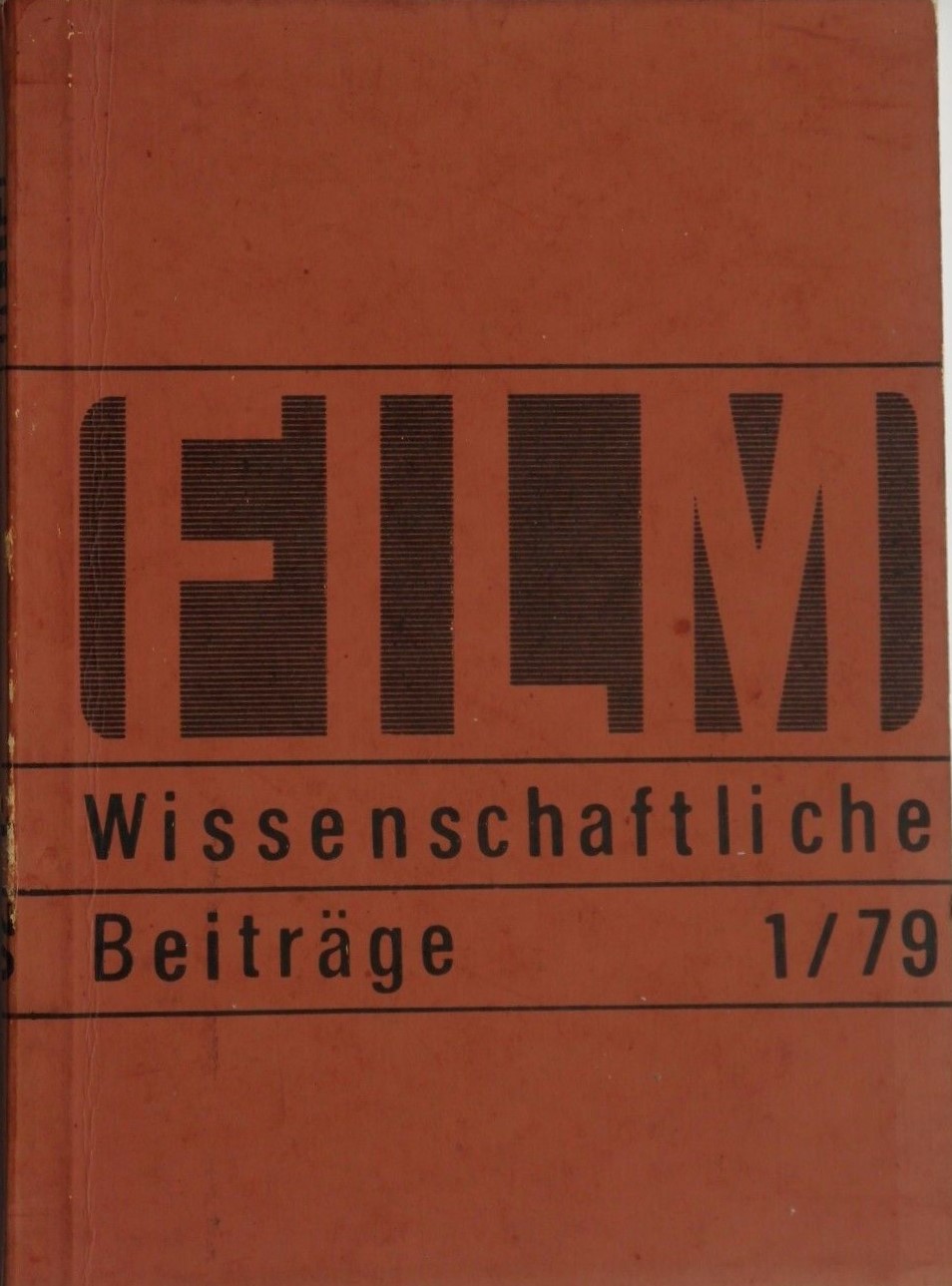 FILMWISSENSCHAFTLICHE BEITRAGE magazine side cover Issue 1   1979
