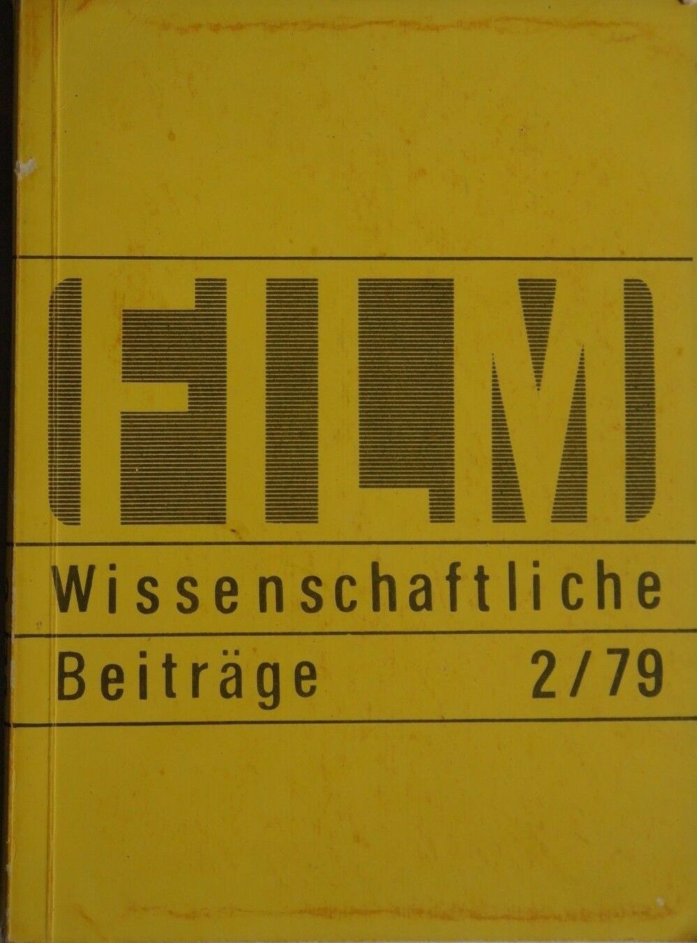 FILMWISSENSCHAFTLICHE BEITRAGE magazine side cover Issue 2   1979