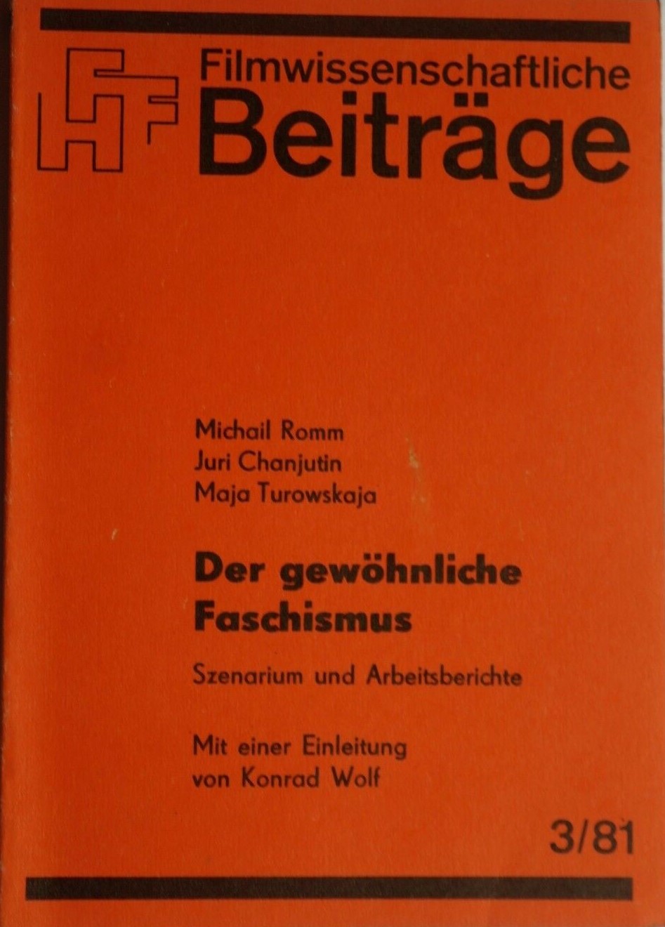FILMWISSENSCHAFTLICHE BEITRAGE magazine side cover Issue 3   1981