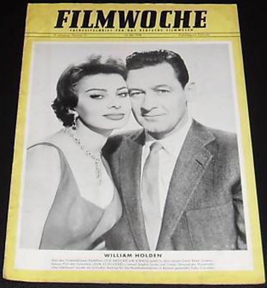 FILMWOCHE magazine side cover Issue 21  1958