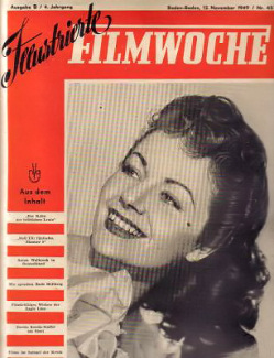 FILMWOCHE magazine side cover Issue 45 12 November 1949
