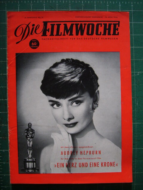 FILMWOCHE magazine side cover Issue 14 April 1954