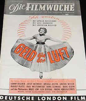 FILMWOCHE magazine side cover Issue 28  1954