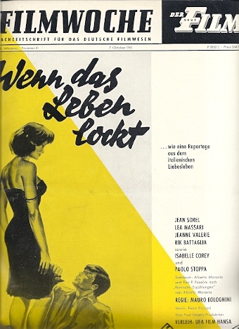 FILMWOCHE magazine side cover Issue 41 7 October 1961