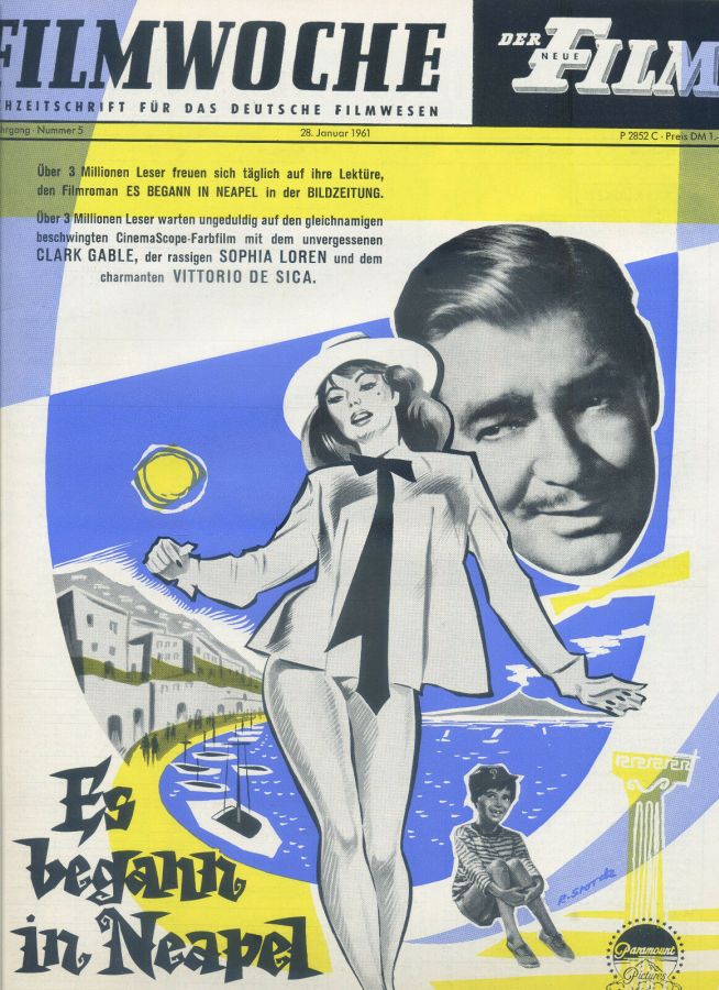 FILMWOCHE magazine side cover Issue 5 28 January 1961
