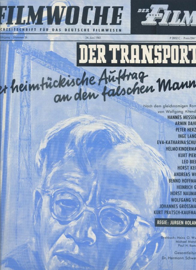 FILMWOCHE magazine side cover Issue 26 24 June 1961