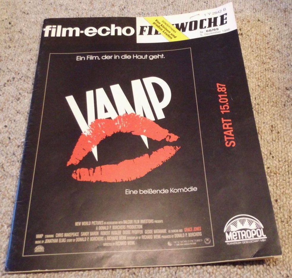 FILM-ECHO FILMWOCHE magazine side cover Issue 68-69 5 December 1986