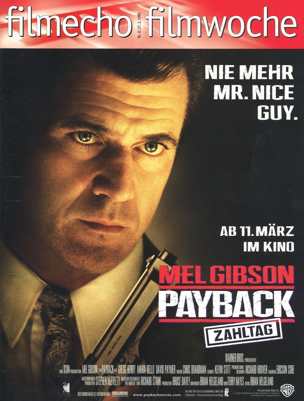 FILM-ECHO FILMWOCHE magazine side cover Issue 8 27 February 1999