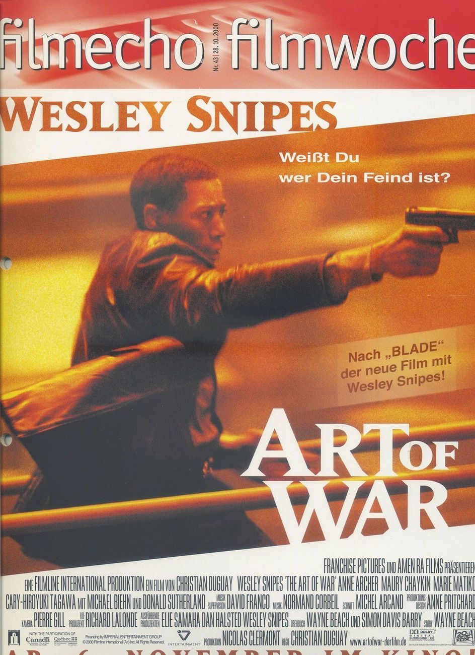 FILM-ECHO FILMWOCHE magazine side cover Issue 43 28 October 2000