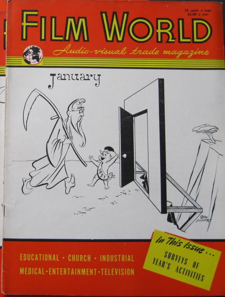 FILM WORLD AND AV WORLD NEWS magazine side cover  January 1951