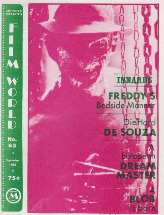 FILM WORLD (USA) magazine side cover Issue 63  September 1988