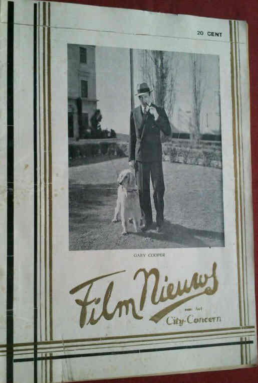 FILM NIEUWS magazine side cover Issue 46 17 November 1933