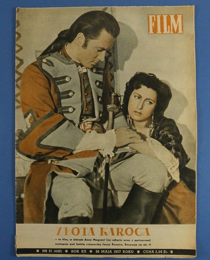 FILM (Po) magazine side cover Issue 21 26 May 1957