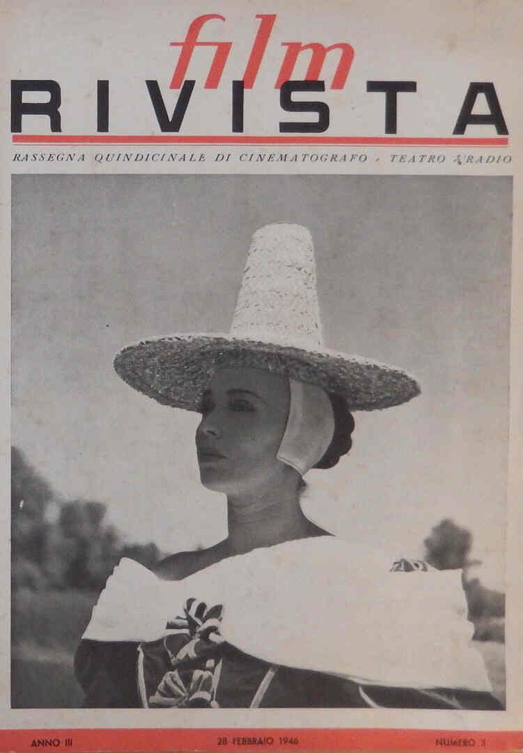 FILM RIVISTA magazine side cover Issue 3 28 February 1946