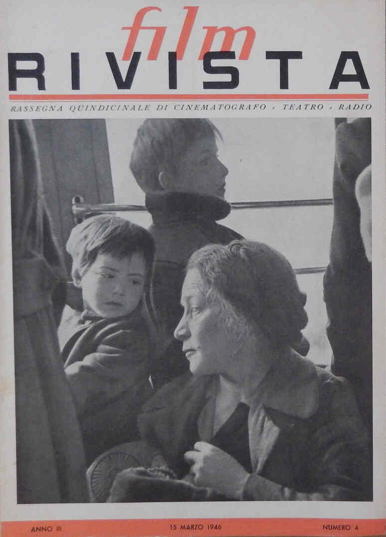 FILM RIVISTA magazine side cover Issue 4 15 March 1946