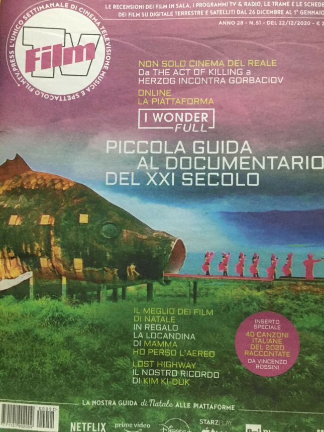 FILM TV magazine side cover Issue 51 22 December 2020