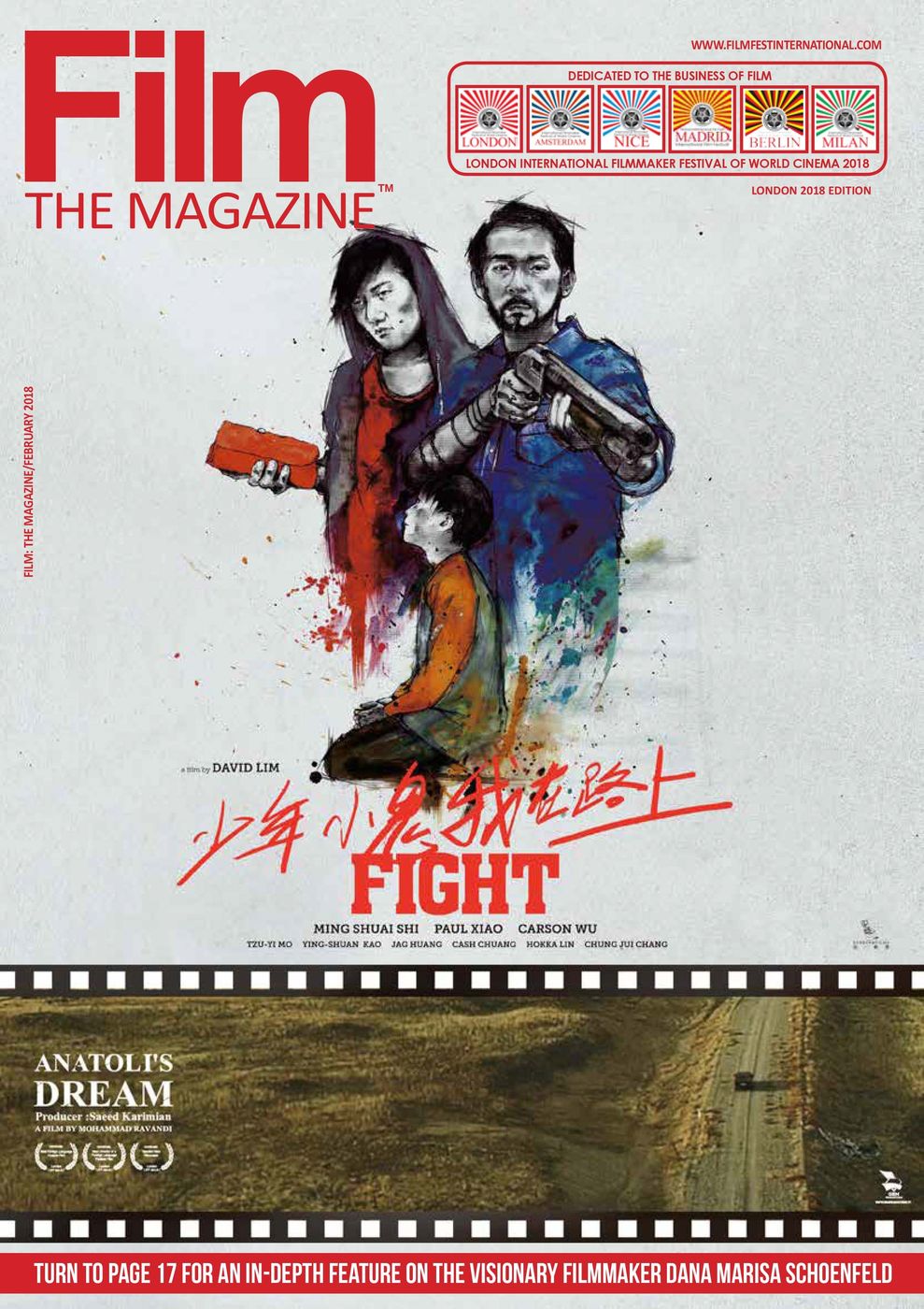 FILM THE MAGAZINE magazine side cover Issue 15  February 2018