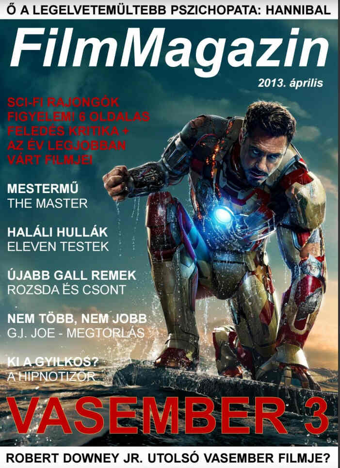 FILM MAGAZIN (Hu) magazine side cover  April 2013