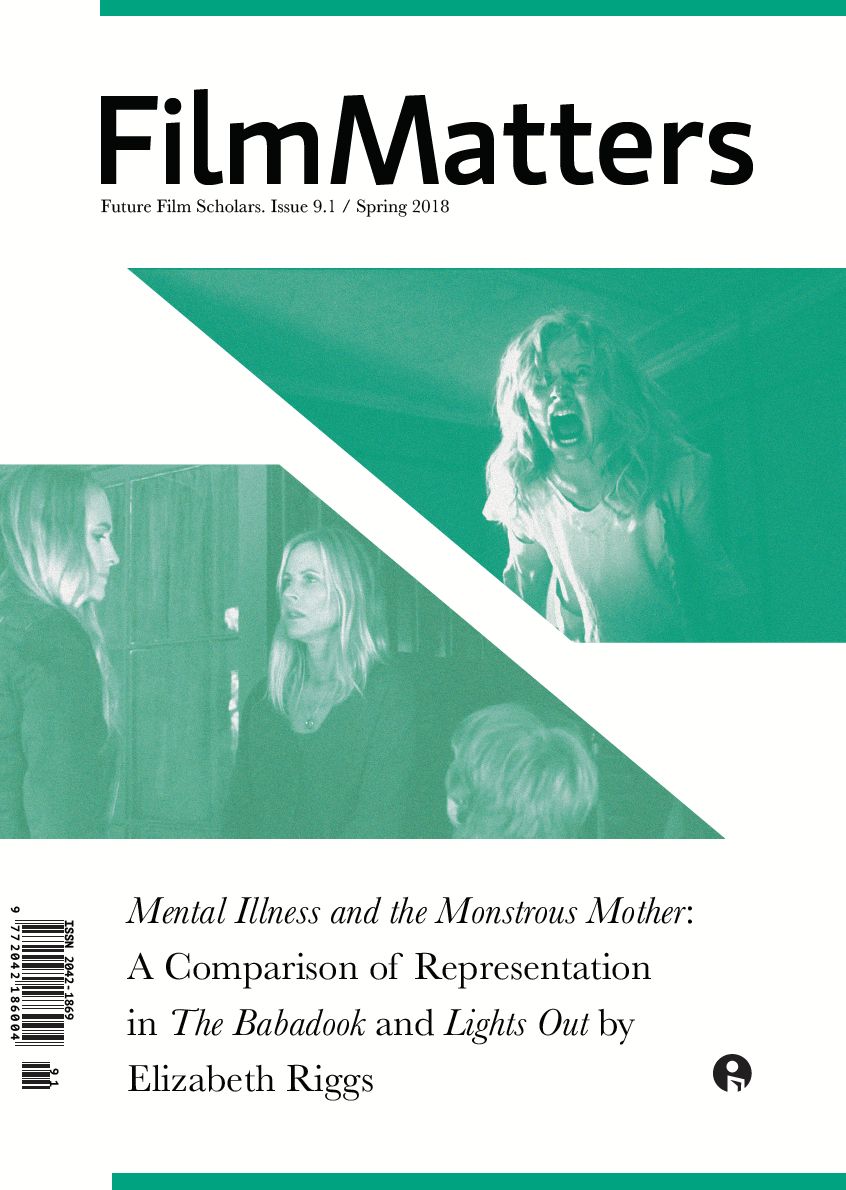 FILM MATTERS magazine side cover  Vol 9 No  1 Spring 2018