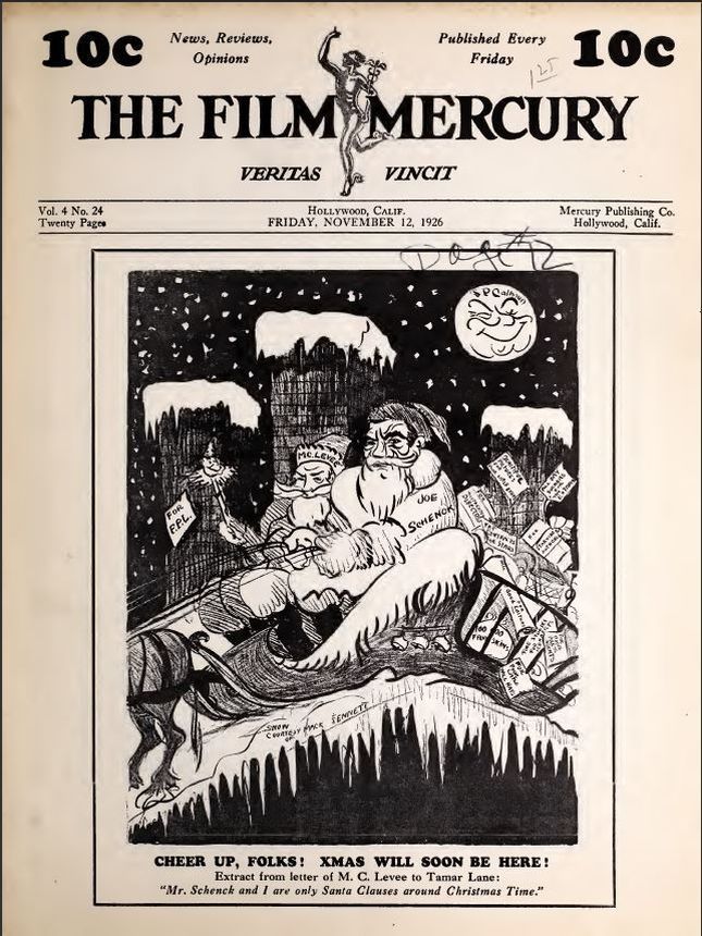 FILM MERCURY magazine side cover 12 November 1926