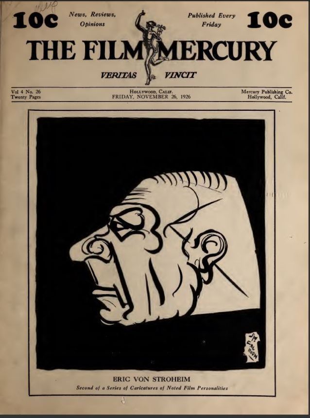 FILM MERCURY magazine side cover 26 November 1926