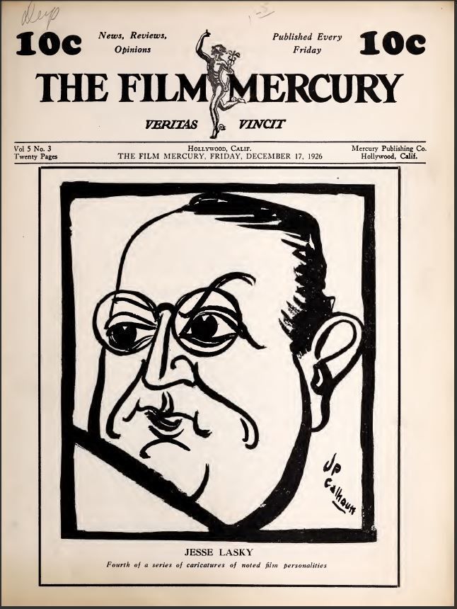 FILM MERCURY magazine side cover 17 December 1926