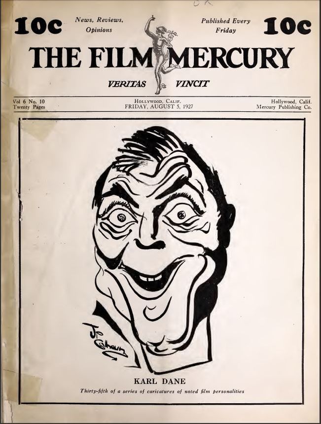 FILM MERCURY magazine side cover 5 August 1927