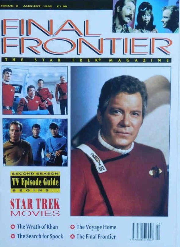 FINAL FRONTIER magazine side cover Issue 2 August 1992