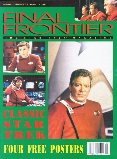 FINAL FRONTIER magazine side cover Issue 7 January 1993