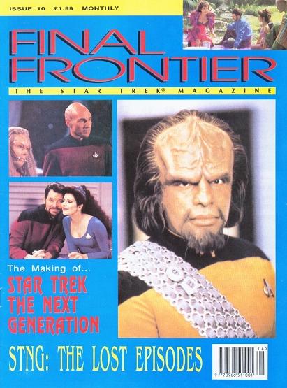 FINAL FRONTIER magazine side cover Issue 10  1993