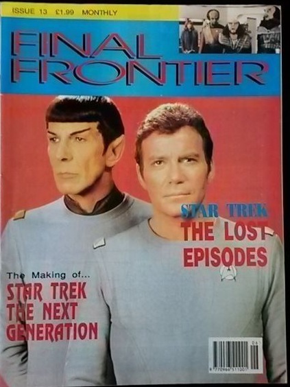 FINAL FRONTIER magazine side cover Issue 13  1993