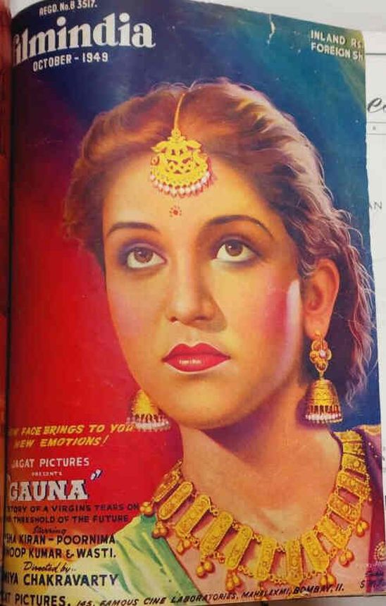 FILMINDIA magazine side cover  October 1949