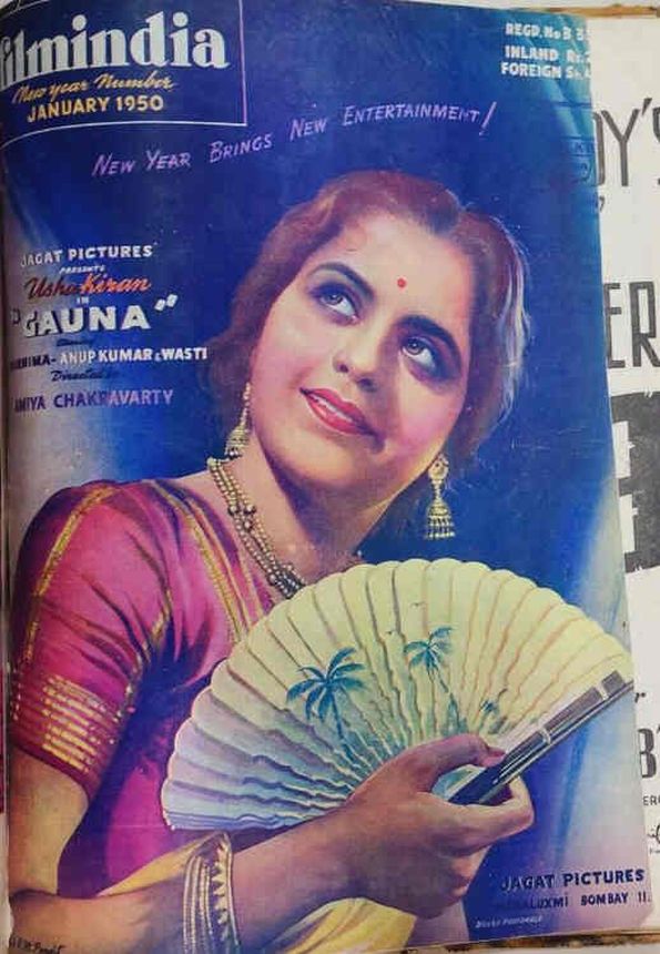 FILMINDIA magazine side cover  January 1950