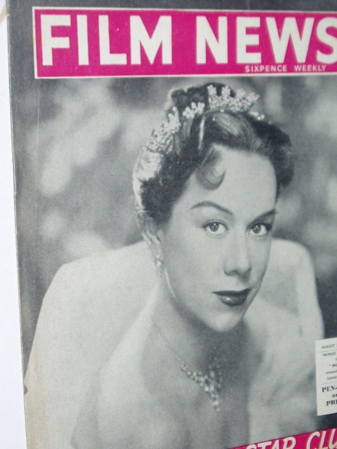 WEEKLY FILM NEWS/FILM NEWS magazine side cover 22 August 1953