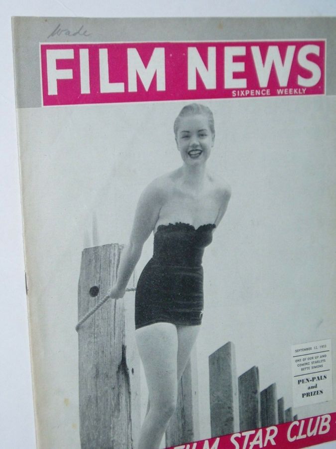 WEEKLY FILM NEWS/FILM NEWS magazine side cover 12 September 1953