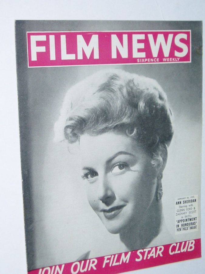 WEEKLY FILM NEWS/FILM NEWS magazine side cover 30 January 1954