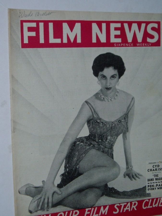 WEEKLY FILM NEWS/FILM NEWS magazine side cover 6 February 1954
